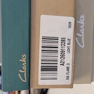 Clarks sandals in the box
